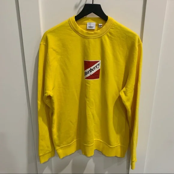 Authentic Burberry Kingdom Sweatshirt, Yellow, L